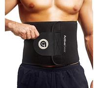 ActiveGear Waist Trimmer Belt for Stomach and Back Lumbar Support, Medium: 8" x 42" - Silver