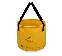ACTIVESOL folding bucket | Sturdy, foldable, space-saving for on the go, Garden, Outdoor, Fishing & Camping | Rinsing Bowl (Yellow, 20L, Wide)