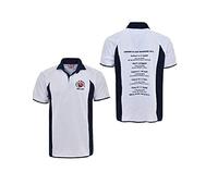 Activewear England Rugby Grand Slam Winners 2016 Pique Rugby Shirt size S to 5xl (WHITE/NAVY, 3XL)