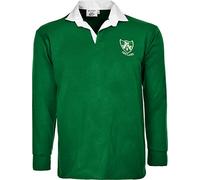 Activewear Ireland Irish Retro Rugby Long Sleeve Shirts Size S to 5XL (L, Emerald Green)