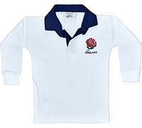 Activewear Kids Rugby Full Sleeve Tops with Embroidered Logo Size 22 to 33 (White, 3/4 years)