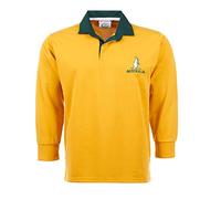 Activewear Rugby Full Sleeve Shirts with Australia Embroidered Logo S to 5XL Gold (XXL)