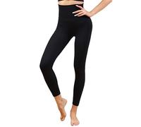 Activewear Thick High Waist Tummy Compression Slimming Body Leggings Pant, Black, S