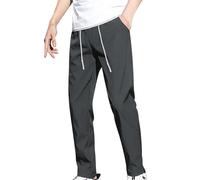 Activewear Trousers For Mens - Solid Tracksuit Bottoms Stretch Sweatpants Regular Fit Drawstring Pant Casual Running Trouser Joggers Straight Flat-Front Pants Business Suit Trousers Work Dress Pants