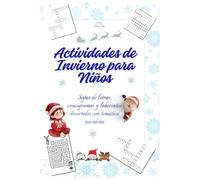 Actividades de Invierno para Niños: Sopas de letras, crucigramas y laberintos divertidos con temática navideña