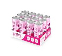 Activit Sparkling Flavoured Vitamin Water Blackcurrant, Apple & Raspberry & with B Vitamins B5, B6, B9, B12, Vitamin C, Vitamin D, Zinc & Magnesium Zero Sugar 12x 330ml Cans