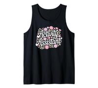 Activity Assistant, Cute Fun Floral Work, and Career Tank Top