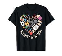 Activity Assistant Heart Collage Senior Living Graphics T-Shirt