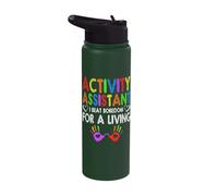 Activity Assistant - I Beat Boredom for A Living Stainless Steel Insulated Water Bottle