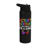 Activity Assistant - I Beat Boredom for A Living Stainless Steel Insulated Water Bottle