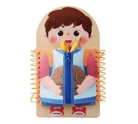 Activity Board - Basic Life Skills Toy Learning Panel, Fine Motor Training, Educational Wooden Practice Set | Developmental Wood Toy For Kids Age 3 Plus Preschool Kindergarten Classroom