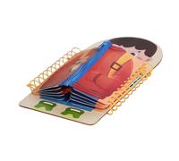 Activity Board - Wooden About 30x19.5x2.5cm | Basic Life Skills Board | Dressing Boards | Learn To Zip Educational Interactive Toy For Children 3 Years Old And Up For Learning Daily Life Skills