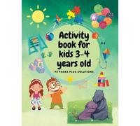 Activity Book For 3-4 Year Olds : Colouring pages, Maze, Learn to draw, Connect the dots