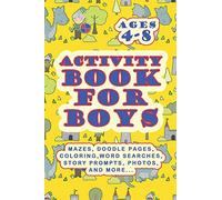Activity Book For Boys - Ages 4-8: Draw And Write Journal With Prompts - 6x9 Matte Paperback Dragon and Knight Cover - Mazes, Doodles, Word Searches, Coloring, And More