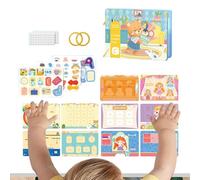 Activity Book - paper Silent Sensory Educational Learning Toy, Interactive for, Foldable Washable Travel Toy for Car, Airplane, Stroller, Home & Kindergarten Early Learning