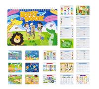 Activity Book | Portable Double-Sided Educational,Puzzle Book for Children with Tracing Games - Stocking Stuffers Christmas Birthday Boys and Girls Preschool Home Travel