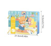 Activity Books - Fine Motor Skills Sensory Toys, Interactive Learning Book for Babies, Portable Pages, Fun Educational Design, High Graded Performance, Travel & Home Accessory for Car, Multicolor