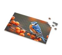 Activity Books For Kids Ages 6-8 A Colorful Bird Perches On A Branch Adorned With Bright Orange Berries Picture Puzzle 500 Piece Puzzles For Adults 500 Piece Puzzles For(300PCS)