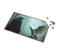 Activity Books For Kids Ages 6-8 An Elderly Man Faces An Eagle In A Misty Forest Picture Puzzle Kids Toys For Girls Gifts For 5 Year Old Girls(300PCS)