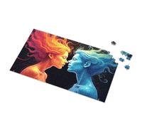Activity Books For Kids Ages 6-8 Fire And Ice: A Colorful Encounter Picture Puzzle Puzzles For Toddlers 2-4 300 Piece Puzzle(300PCS)