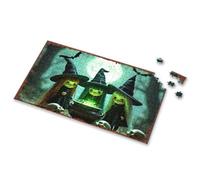 Activity Books For Kids Ages 6-8 Halloween Night: Three Witches Brew Under The Full Moon Picture Puzzle Jigsaw Toys For Boys 6-8(300PCS)