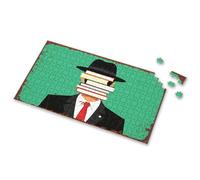 Activity Books For Kids Ages 6-8 Man In Suit With Books On Head: Knowledge And Elegance Combined Picture Puzzle Easter Gifts For Teens 4 Year Old Boy Gift(300PCS)