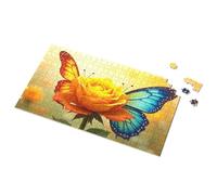 Activity Books For Kids Ages 6-8 Nature'S Harmony: Butterfly And Rose In Bloom Picture Puzzle Puzzles For Toddlers 2-4 300 Piece Puzzle(500PCS)