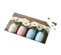 Activity Books For Kids Ages 6-8 Pastel Jars With Daisies: A Springtime Display Picture Puzzle Puzzles For Toddlers 2-4 300 Piece Puzzle(300PCS)