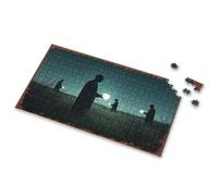 Activity Books For Kids Ages 6-8 Silhouetted Figures Holding Glowing Spheres In A Starlit Field Picture Puzzle Kids Toys For Girls Gifts For 5 Year Old Girls(1000PCS)