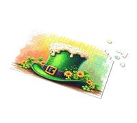 Activity Books For Kids Ages 6-8 St. Patrick'S Day Hat With Beer Foam And Flowers Picture Puzzle Puzzles For Toddlers 2-4 300 Piece Puzzle(500PCS)