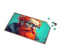 Activity Books For Kids Ages 6-8 Vintage Portrait Of A Red-Haired, Bearded Man With Glasses Picture Puzzle Easter Gifts For Teens 4 Year Old Boy Gift(500PCS)