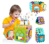 Activity Cube Baby Toys, 6 in 1 Musical Activity Cube Educational Toy with Music Lights and Piano Baby Toys 6-12 Months Plus, Toys for Kids