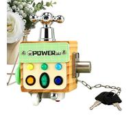 Activity Cube LED Educational Focus Training Ammeter Toy | Kids Wooden Educational Activity Center for Boys Girls Young Children Focus Curiosity Language Preschool Kindergarten