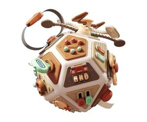 Activity Cube - Multi Side Learning Cubes, Interactive Fine Motor Practice Set, Early Education Skill Builder | Portable Engagement Solution For Carseat Travel Airplane Home Kindergarten School