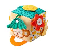 Activity Cube - Soft Cloth Educational Toy, Interactive Tissue Box | Portable Small Size Busy Cube With Colorful Scarves And Textures, Sensory Toy For Holiday Travel Early Education Play