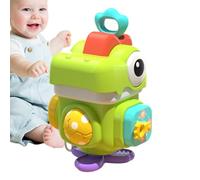 Activity Cube Toy - Dinosaur Pull Ring Top Educational with Sound Effect - Activity Ball for Busy Little Learners | For Home Indoor Outdoor School Park Boys
