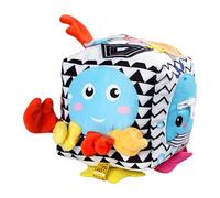 Activity Cube Toy - Large Soft Learning Cube, Plush Cubic Toy With Rattles, Preschool Supplies Fine Motor Skills Toys, Road Trip Games Life Skills Development Toys For Kindergarten Home School