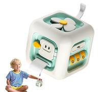 Activity Cube Toys | Early Development Fine Motor Skills Travel Game | Busy Activity Cube Toys - for Children Girls Birthday Holiday Festive Airplane Classroom