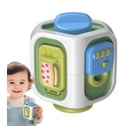 Activity Cube - Travel Sensory Toys - Fidget Interactive Fine Motor Educational Sensory Busy Activity Cube for Children Girl Toddler Baby Travel