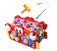 Activity Cubes for Kids Activity Cubes Wooden Motor Cubes 8 in 1 Battery Powered Motor Toys and Sorting Board Word Cards M Motor Cubes