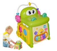 Activity Cubes,Interactive Fun Multifunctional Crocodile Music Game - Kids Music Cube | for Birthday Party Preschool Daycare Classroom Home Travel Play Halloween Boys Girls