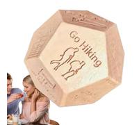 Activity Decision Dice, Family Complaint Cube - Wooden 12-Sided Dice for Dating Gathering, Friends Girlfriend Interaction Fun Outdoor Portable for Camping, Classroom