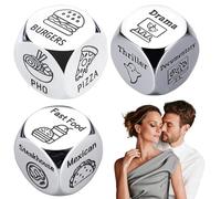 Activity Dice - Funny Decision Dice, Creative Game Decision Maker | Night Activity Dice, 3 Cute Choice Dice for Parties, Birthdays, Valentine's Day, Portable Dice for Wedding,