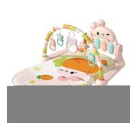 Activity Gym for Baby, Educational Musical Play Mat with Light and Sensory Toys, Soft Crawling Carpet to Development for Nursery, Home, & Outdoor, Indoor Use, Pink & Green