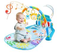 Activity Gym for Children | 5 Colourful Toys in 1 and Pllaymat Music | Pllaymat Non Slip | Tummy Time Play and Early Sensory Exploration for 3-6-12 Months for