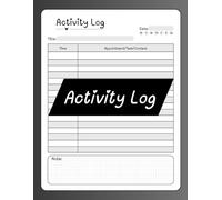 Activity Log Notebook- 8.5" x 11" , 60 Page:: Make a to-do list and prioritize what needs to be done first and foremost. It also helps to remind people with ADHD.