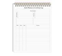 Activity Log Notepad - Spiral Activity Log Book for Business Work, Undated Weekly To Do List Notepad, Organized Time Spending, Appointment or Contact, 50 Sheets, 100gsm Paper, 8.5" x 11"