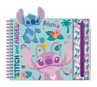 Activity Notebook with Case Kids Licensing Disney Stitch Bleu 28x25x2 cm