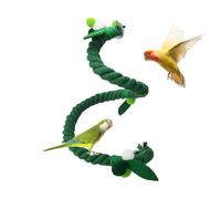 Activity Rope - Extended Woven , Stable Grip Coil, Bright Green Style with Playful Expandable Motion | for Small Birds, Conures, Lovebirds, Budgies, Parakeets, Parakeets
