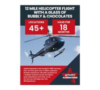 Activity Superstore 12 Mile Helicopter Flight with Bubbly & Chocolates Gift